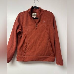 Billabong Adventure Division Men’s Medium Rust Quarter Zip Fleece Pullover